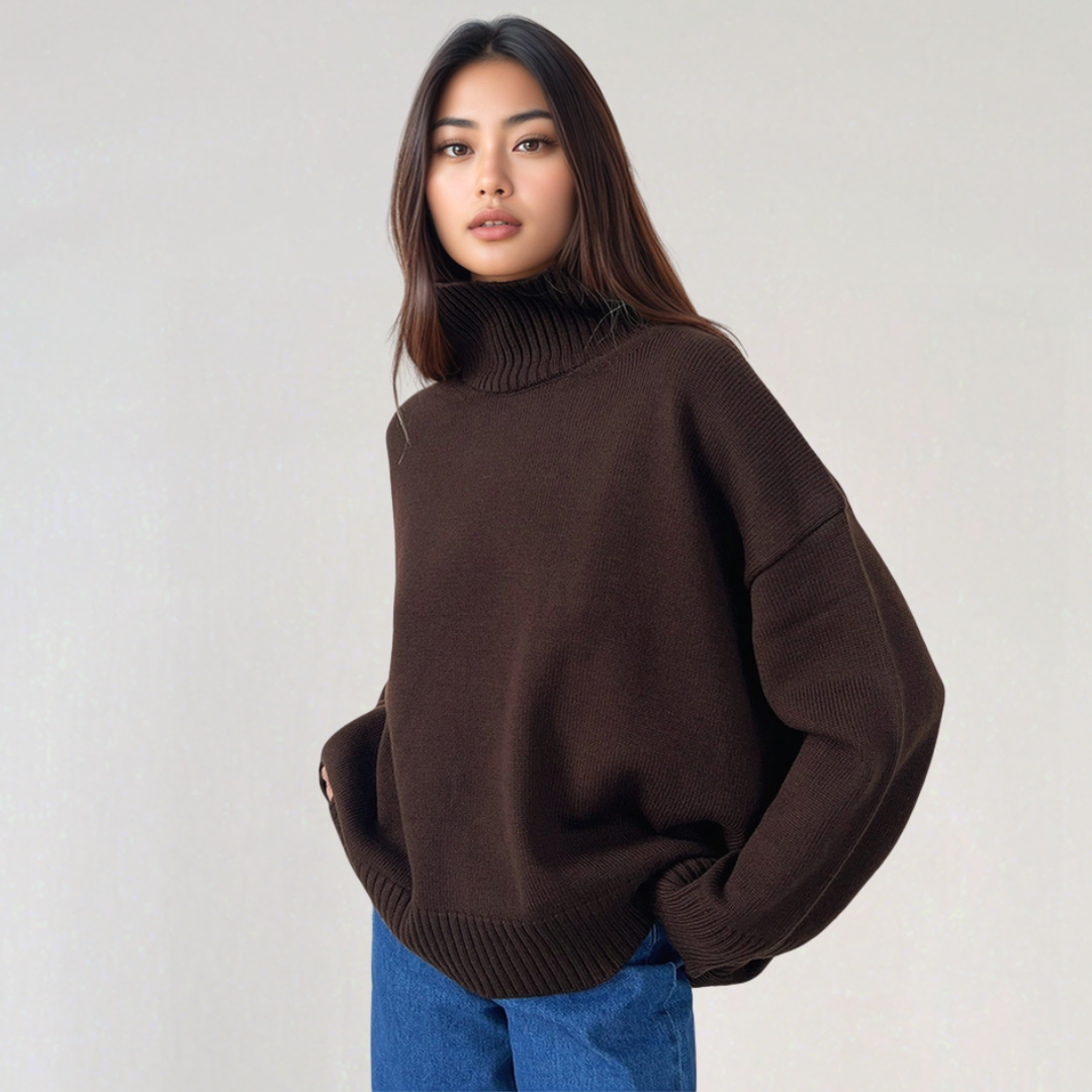 Women's Oversized TurtleNeck Jumper