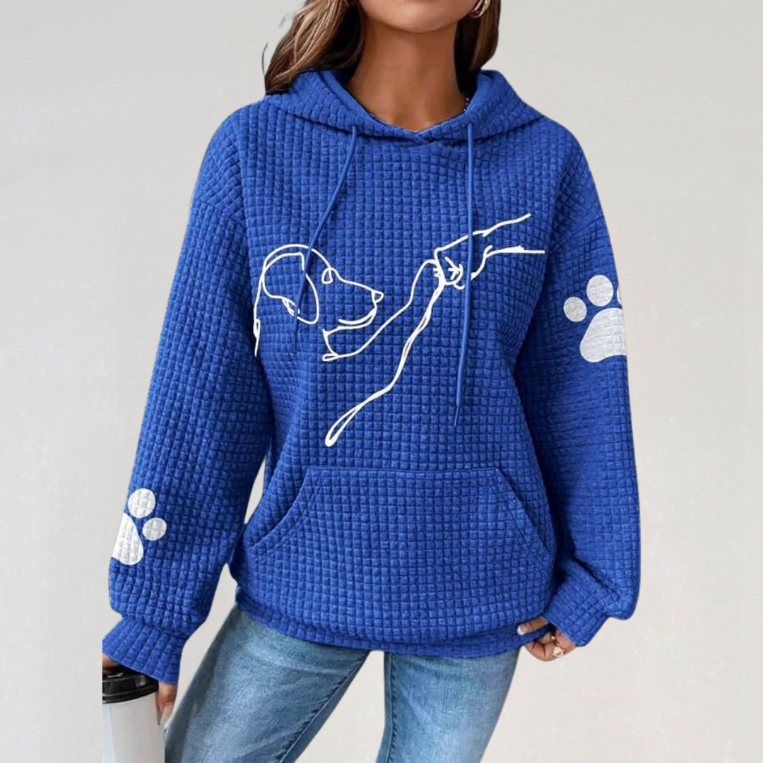 Comfortable and Warm Printed Hoodie for Women