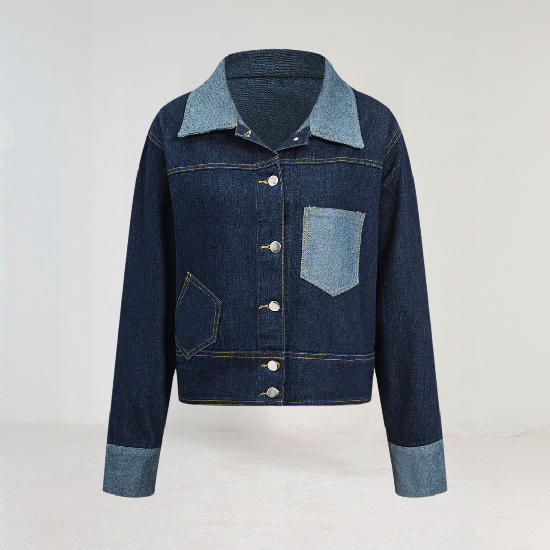 Trendy Patchwork Denim Jacket