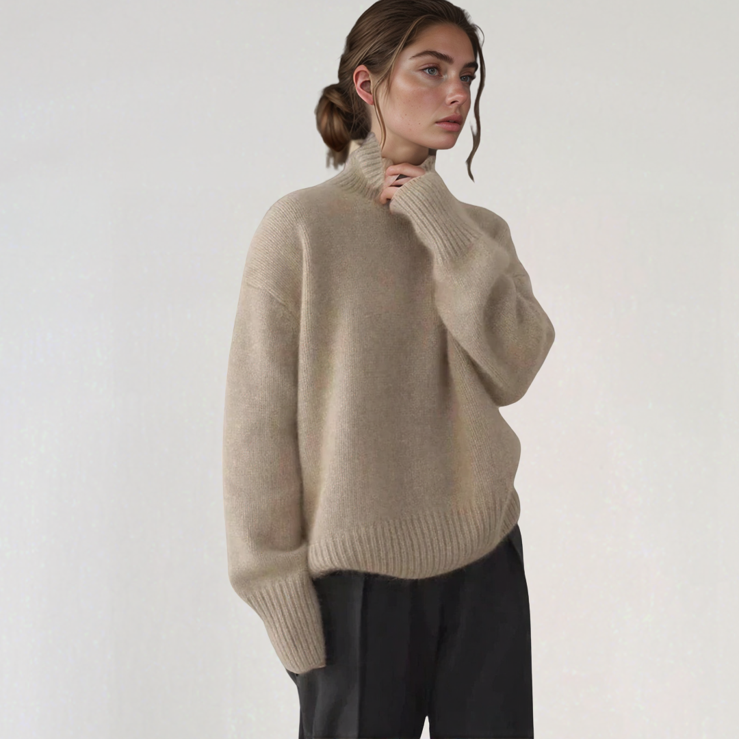 Loose Cashmere Turtleneck Sweater
