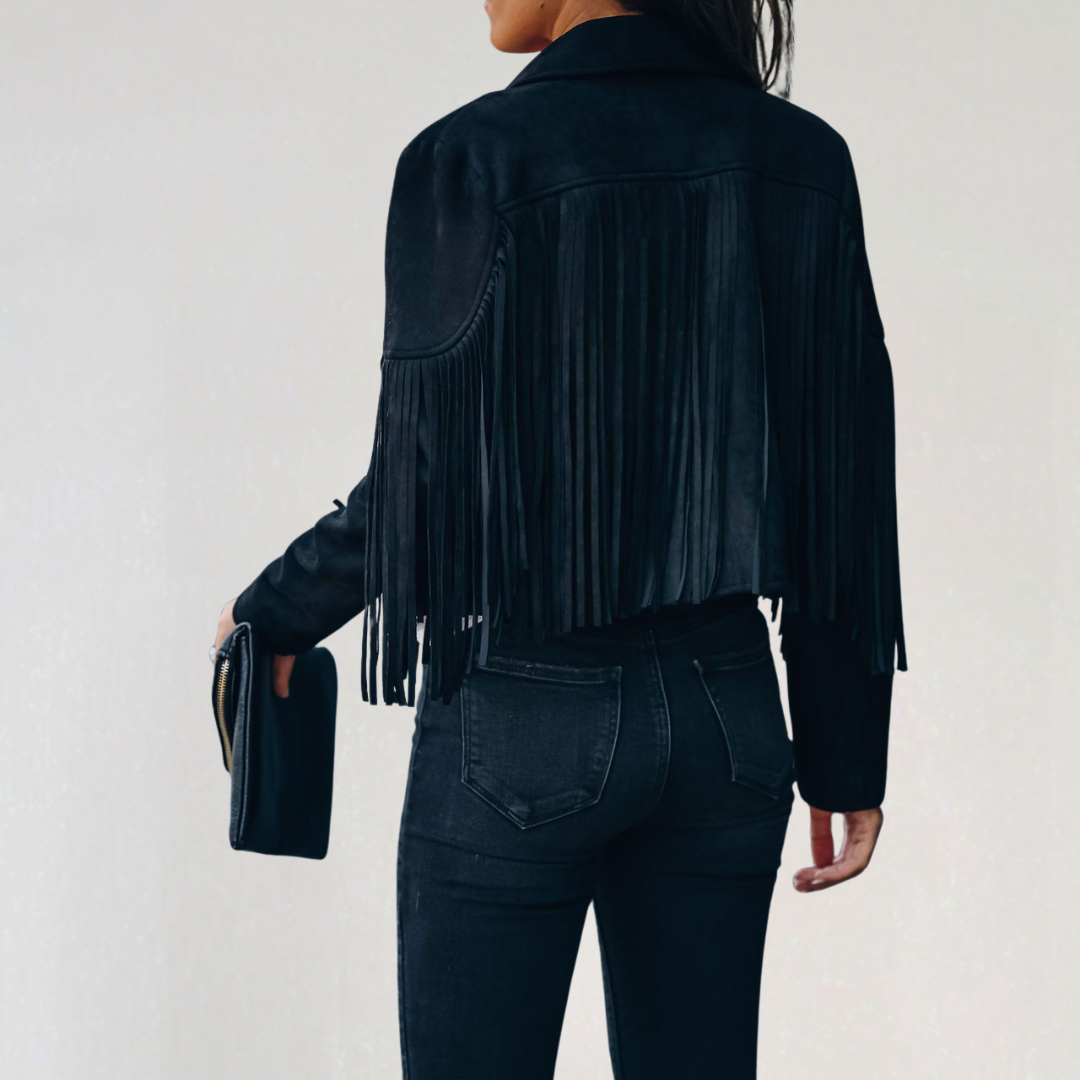 Women’s Fringe Suede Jacket | Western Boho Cowboy Style Coat