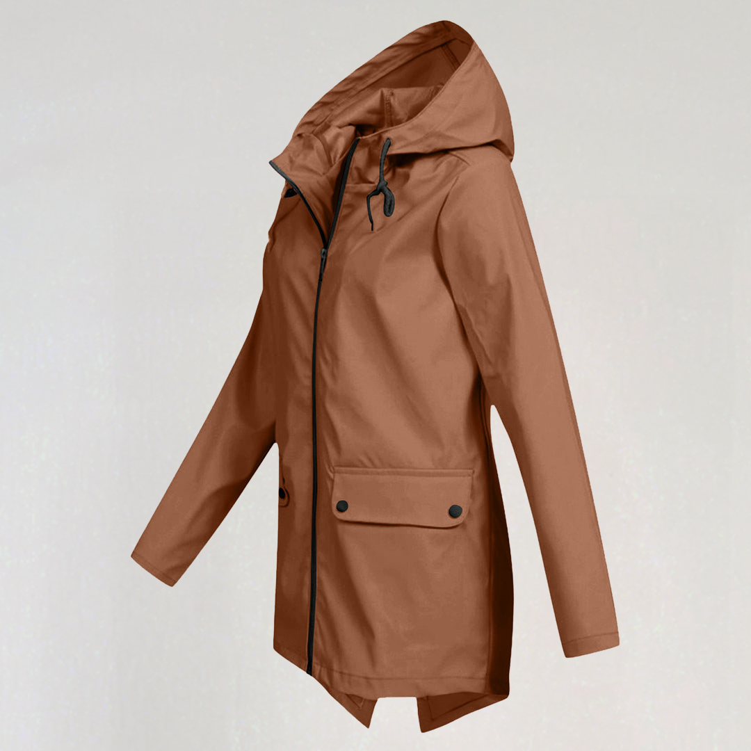 Lightweight Hooded Raincoat for Women