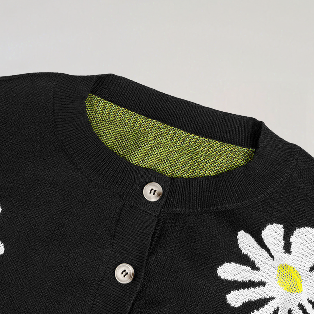 Cozy Floral Button-Up Cardigan for Women