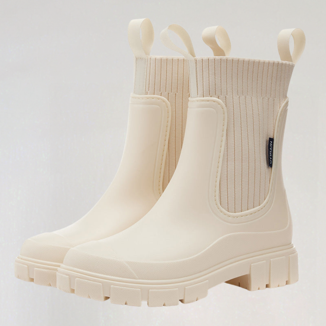 Elastic Waterproof Ankle Boots for Women | Non-Slip Stylish Chelsea Boots Design