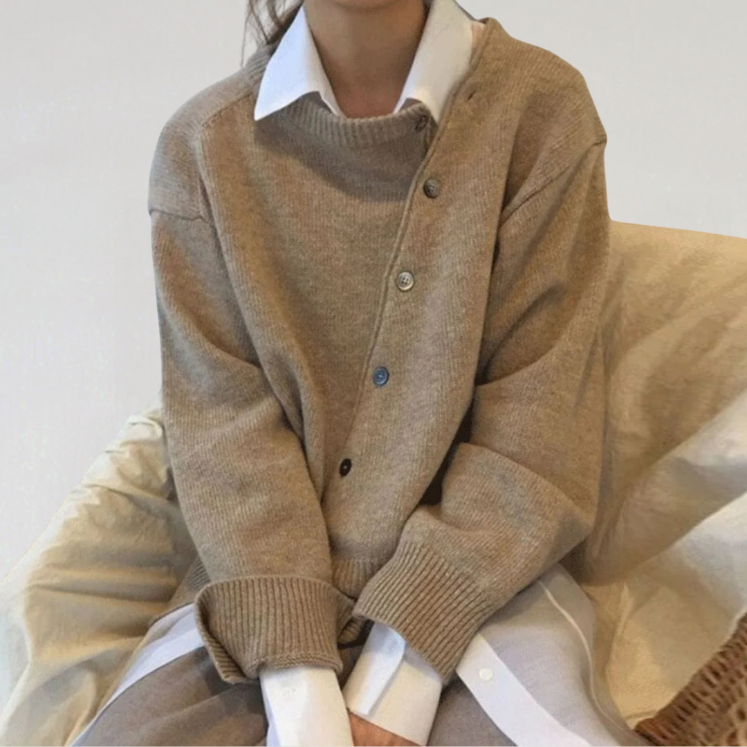 Asymmetrical Knitted Cardigan