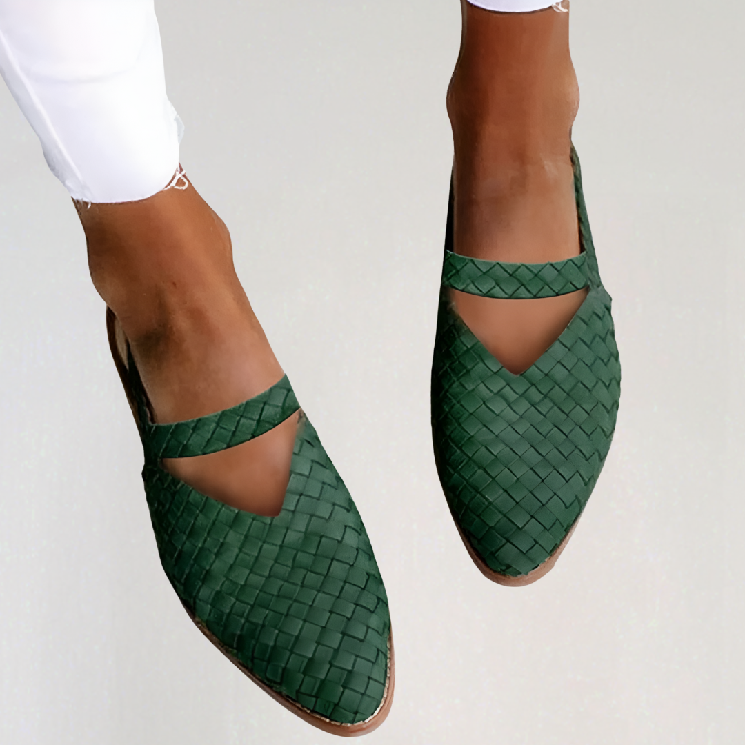 Women’s Woven Leather Flats