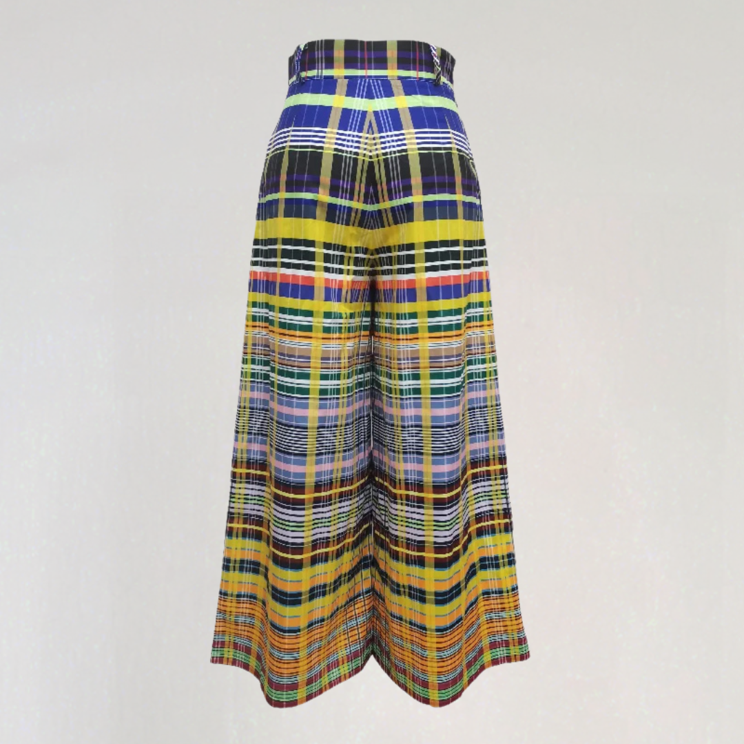 Wide Leg Printed Casual Trouser
