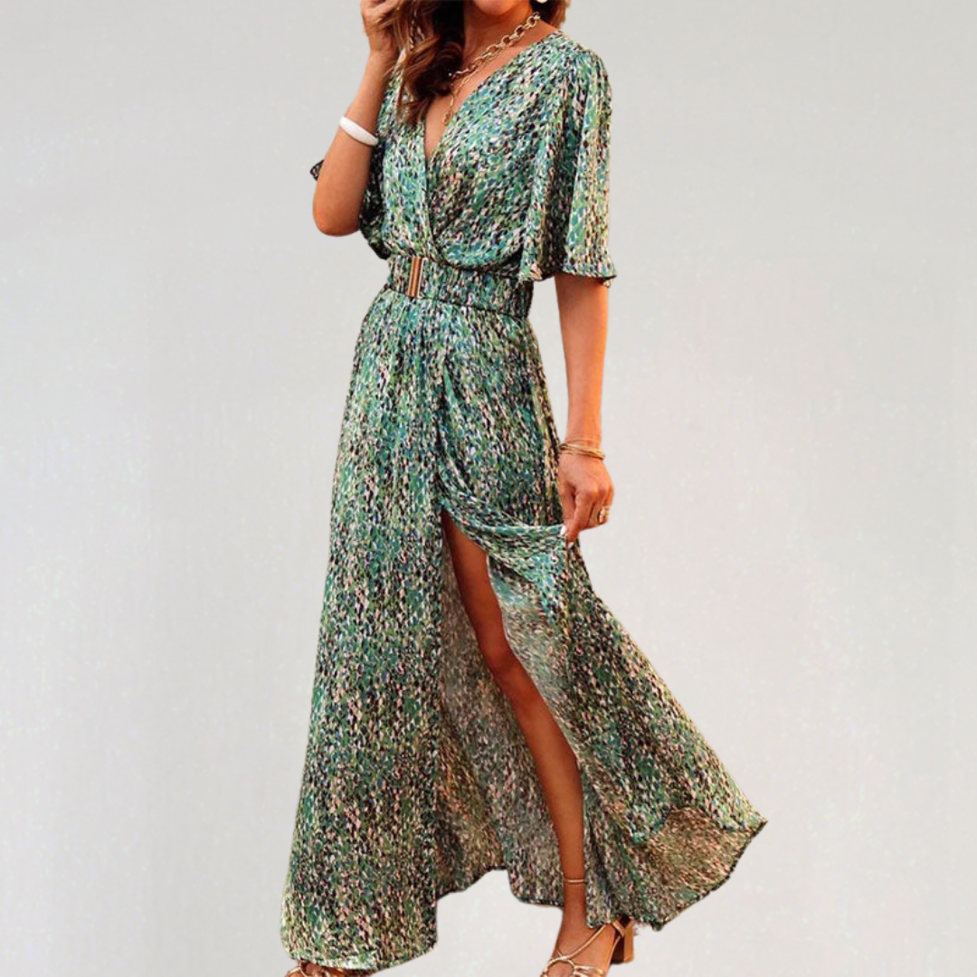 Flowy Wrap Maxi Dress | Trendy Prints & Summer Elegance