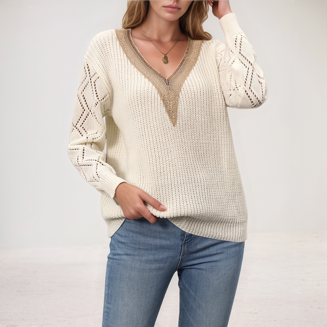 V-Neck Knit Jumper
