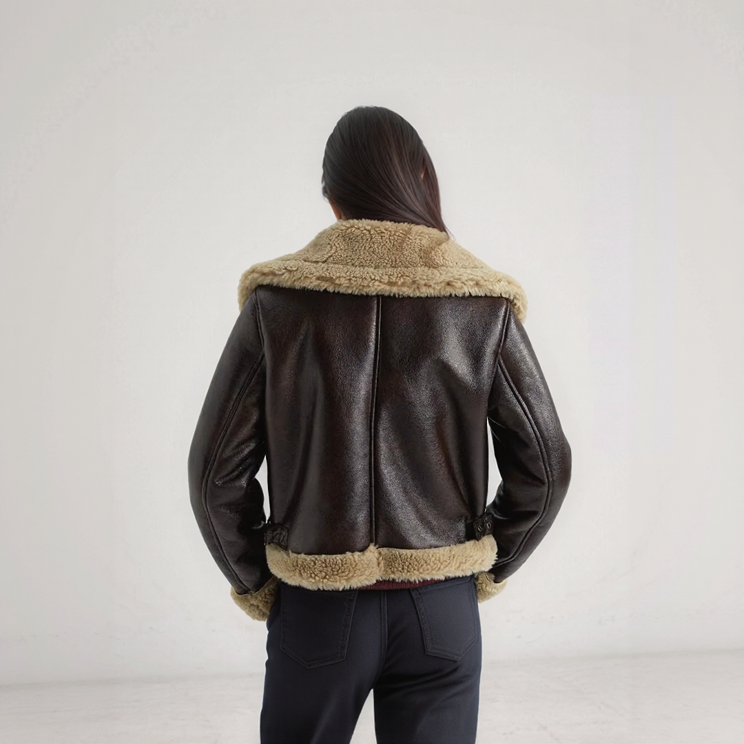 Vintage Shearling Aviator Jacket