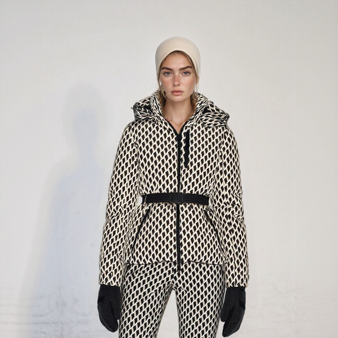 Insulated Ski Jacket for Women With Belt