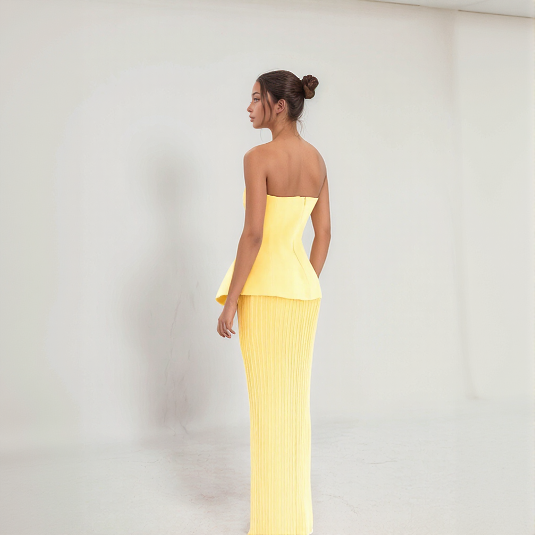 Strapless Top & Maxi Skirt Set