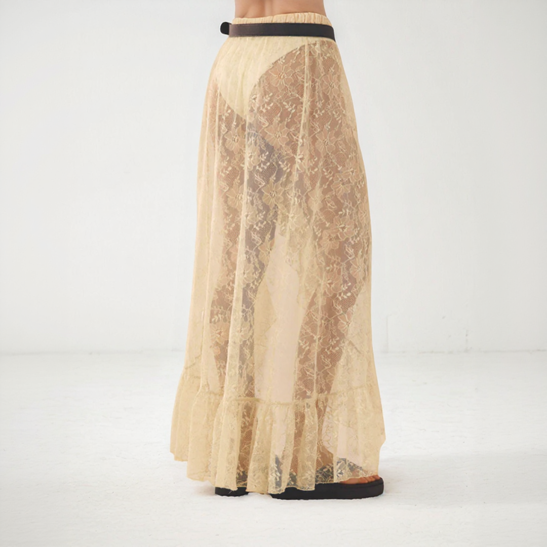 Transparant Lace Maxi Skirt