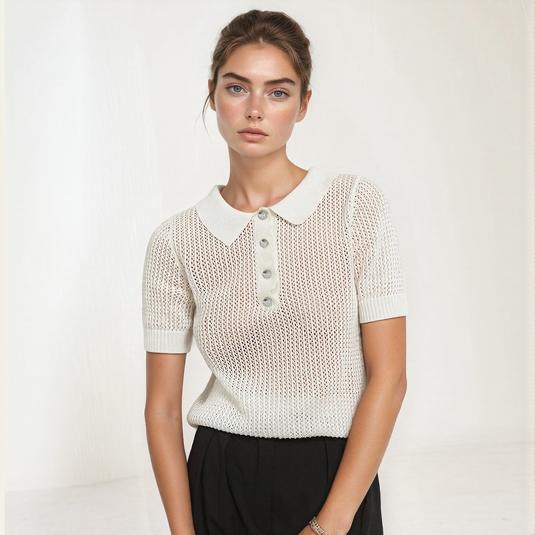 Short Sleeve Mesh Polo Shirt