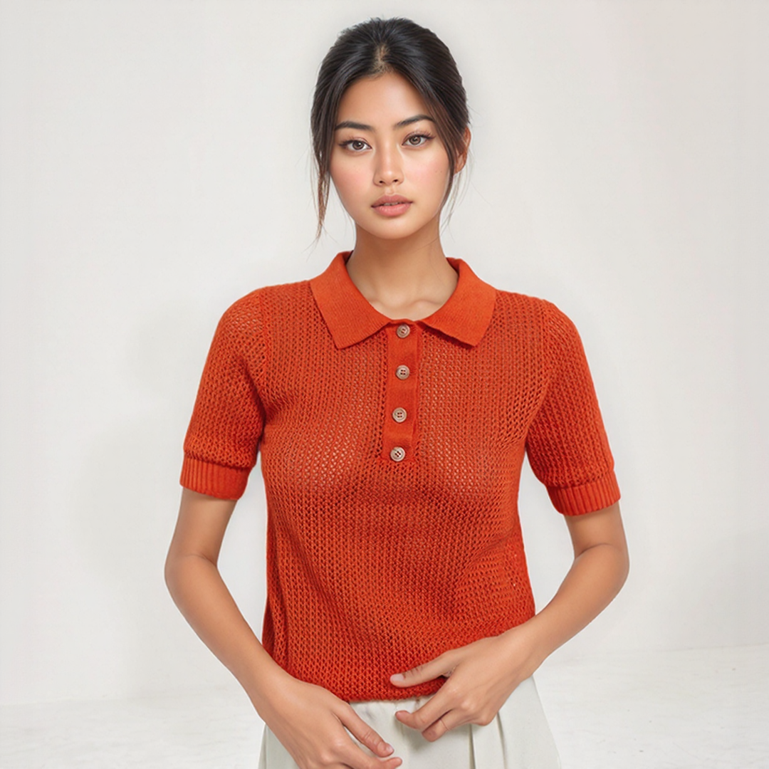 Short Sleeve Mesh Polo Shirt