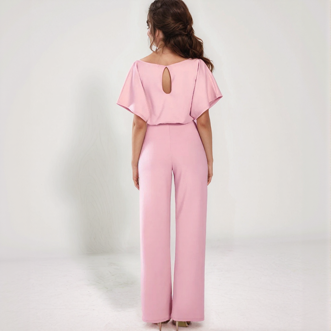 Tie-Belt Summer Jumpsuit
