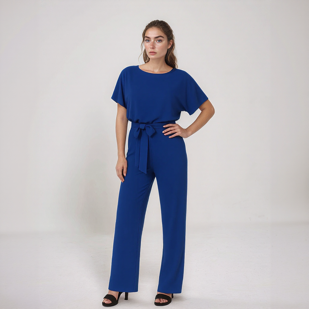 Tie-Belt Summer Jumpsuit