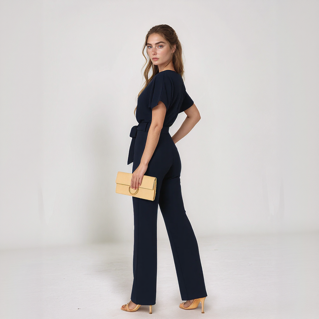 Tie-Belt Summer Jumpsuit