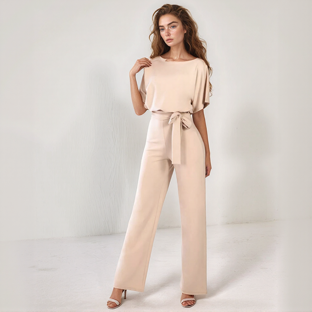 Tie-Belt Summer Jumpsuit