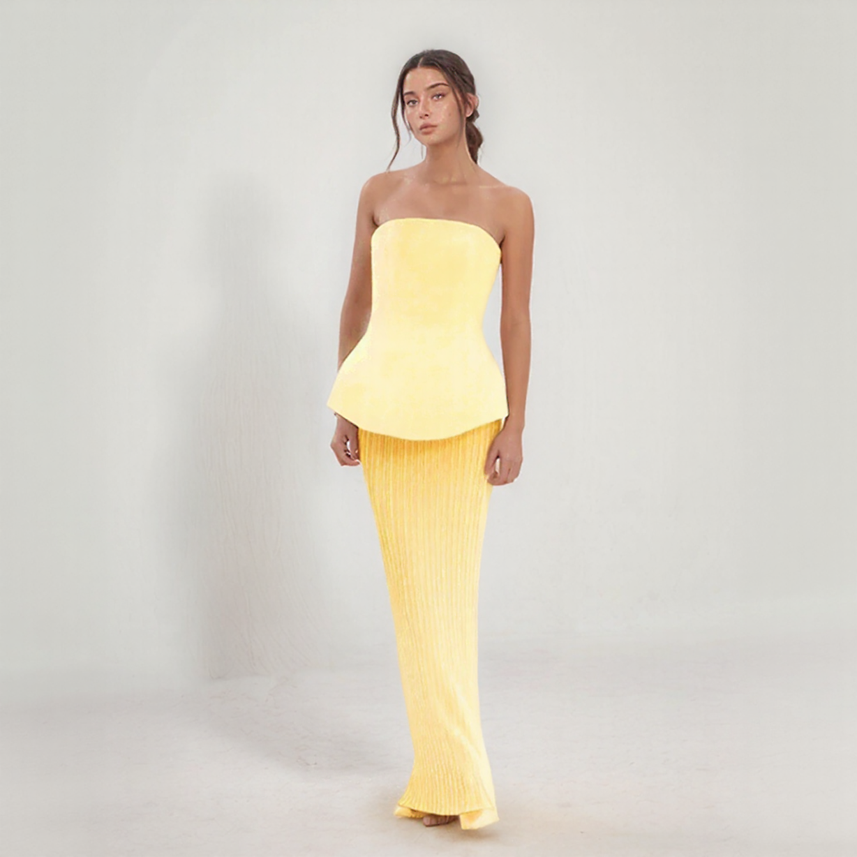 Strapless Top & Maxi Skirt Set
