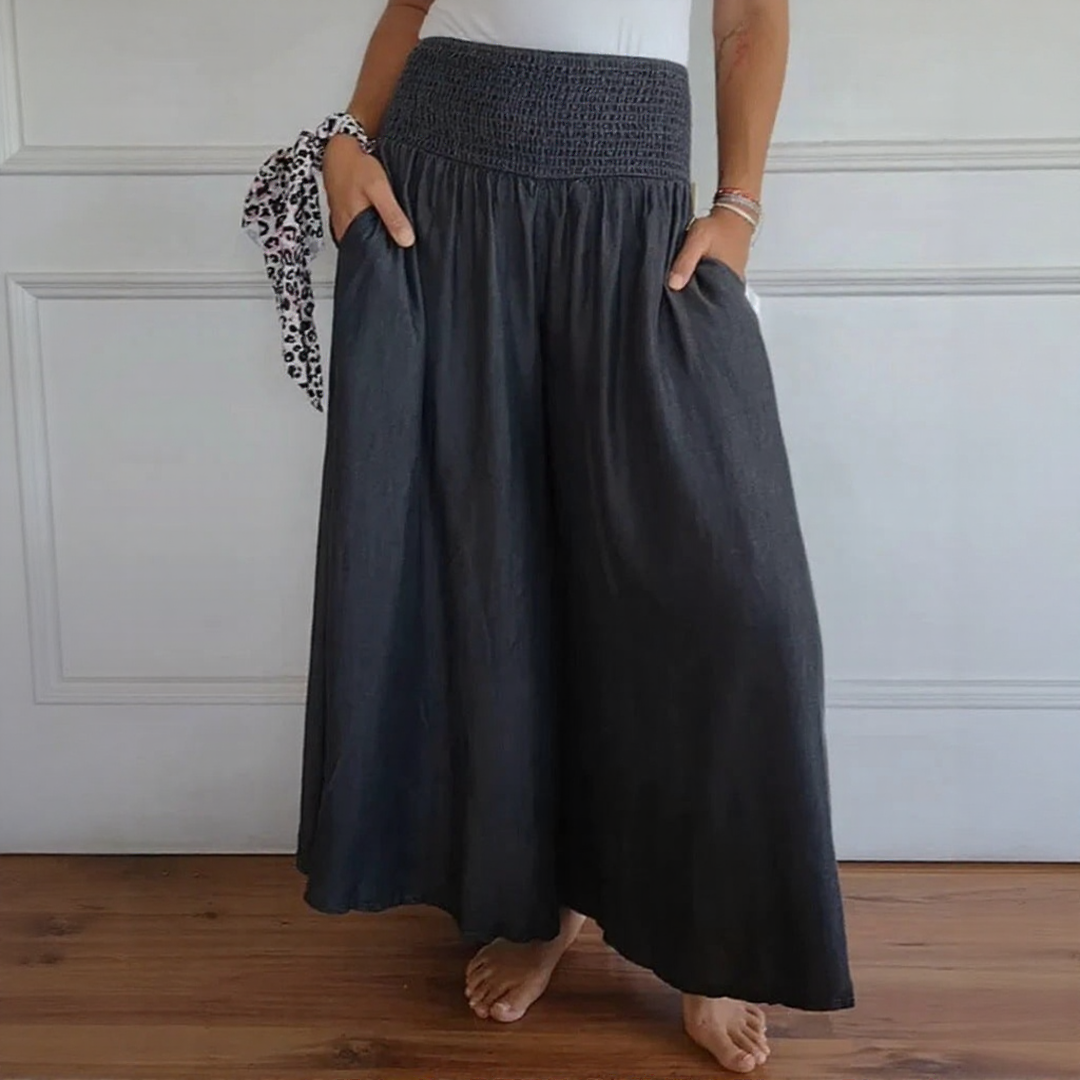 Velniq | Wide Leg Pants | Elastic Waist & Flowy Fit | Women