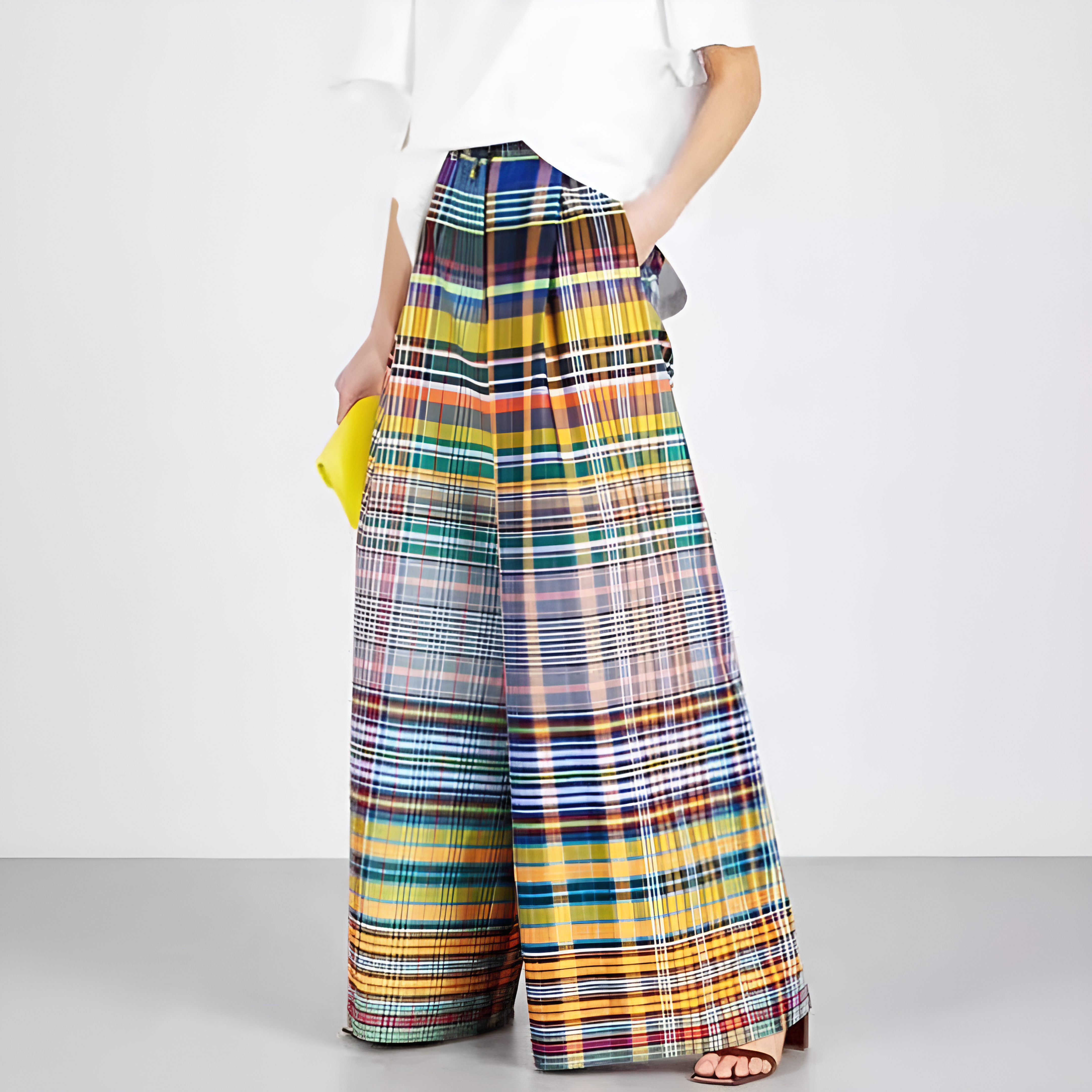 Wide Leg Printed Casual Trouser