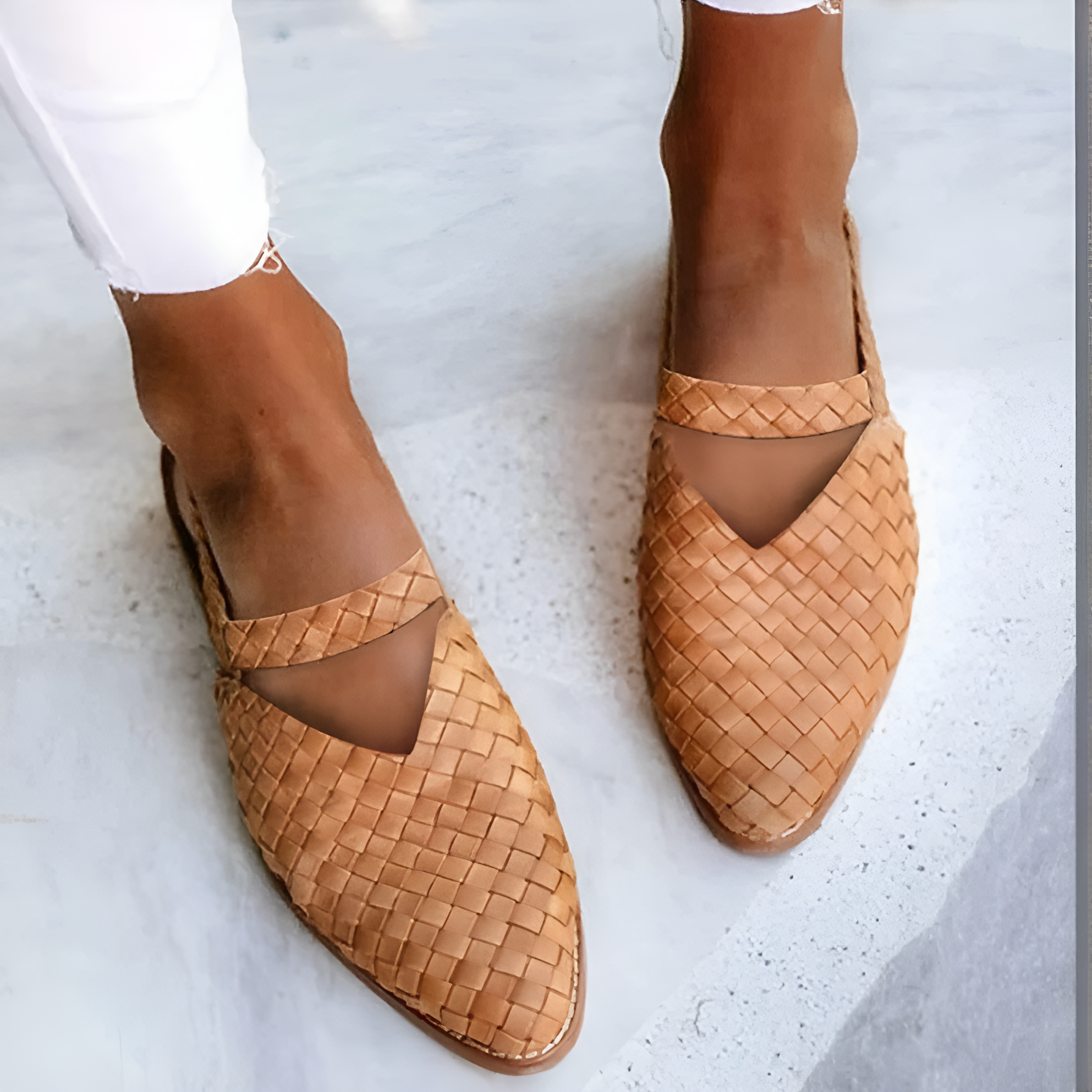 Women’s Woven Leather Flats