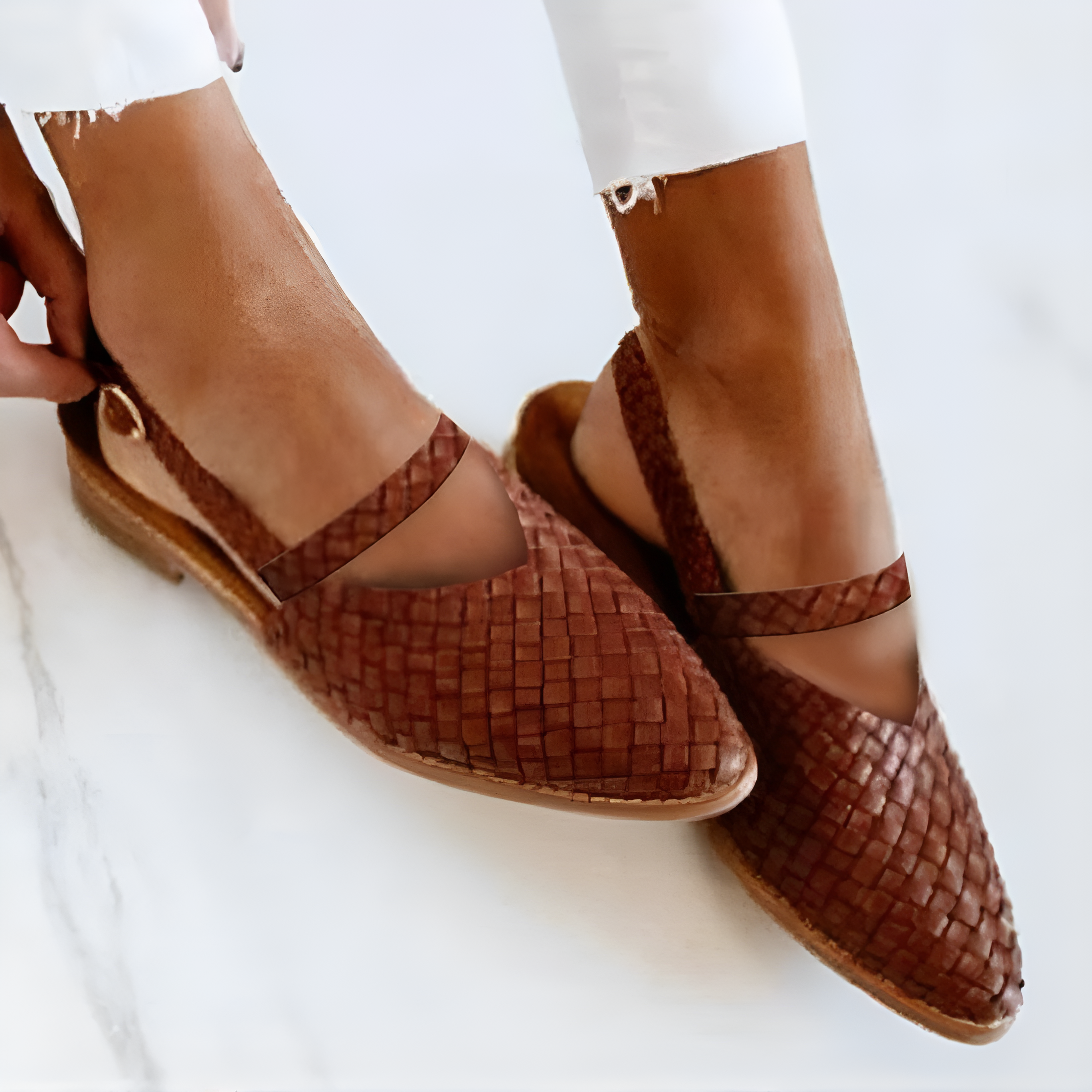 Women’s Woven Leather Flats
