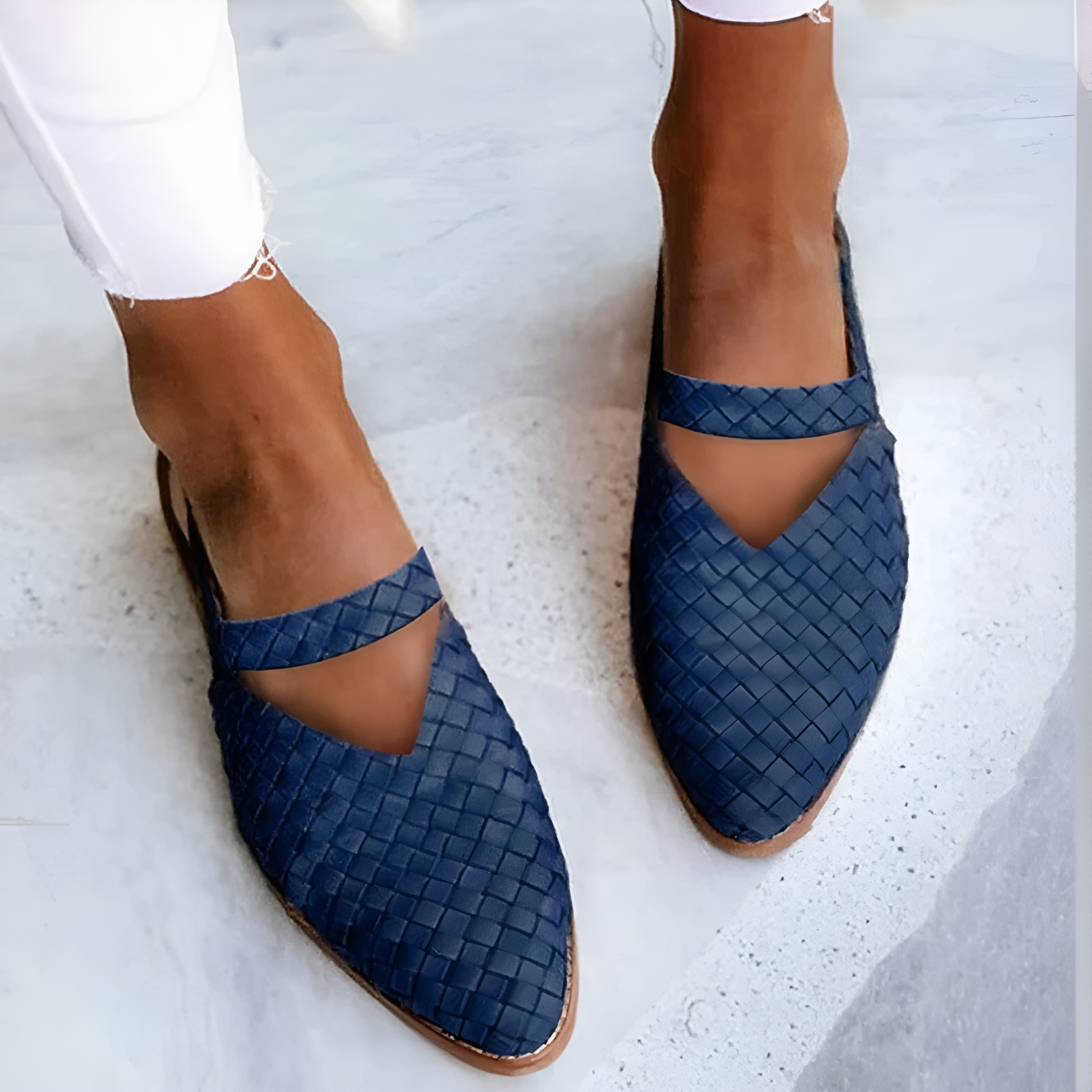 Women’s Woven Leather Flats