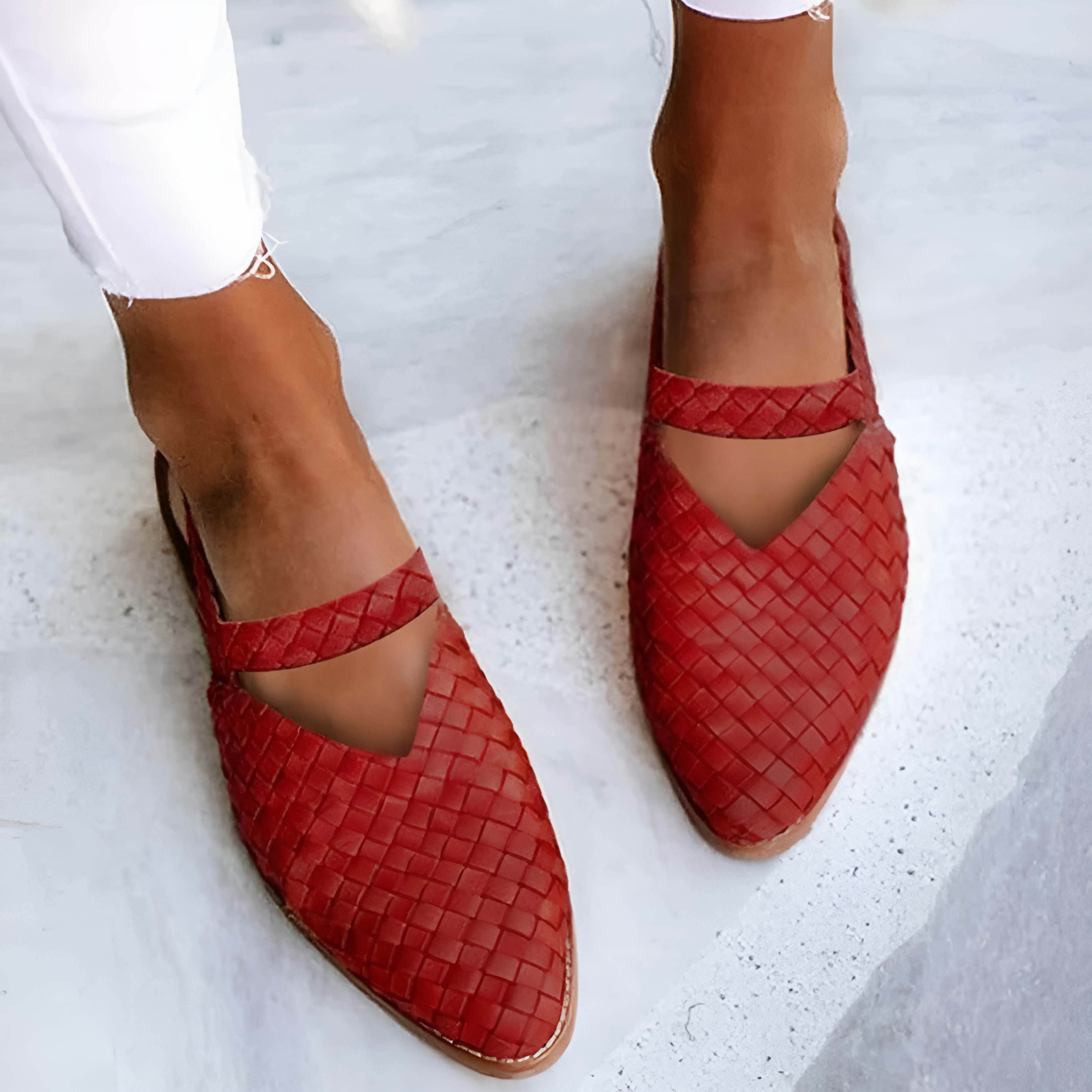Women’s Woven Leather Flats