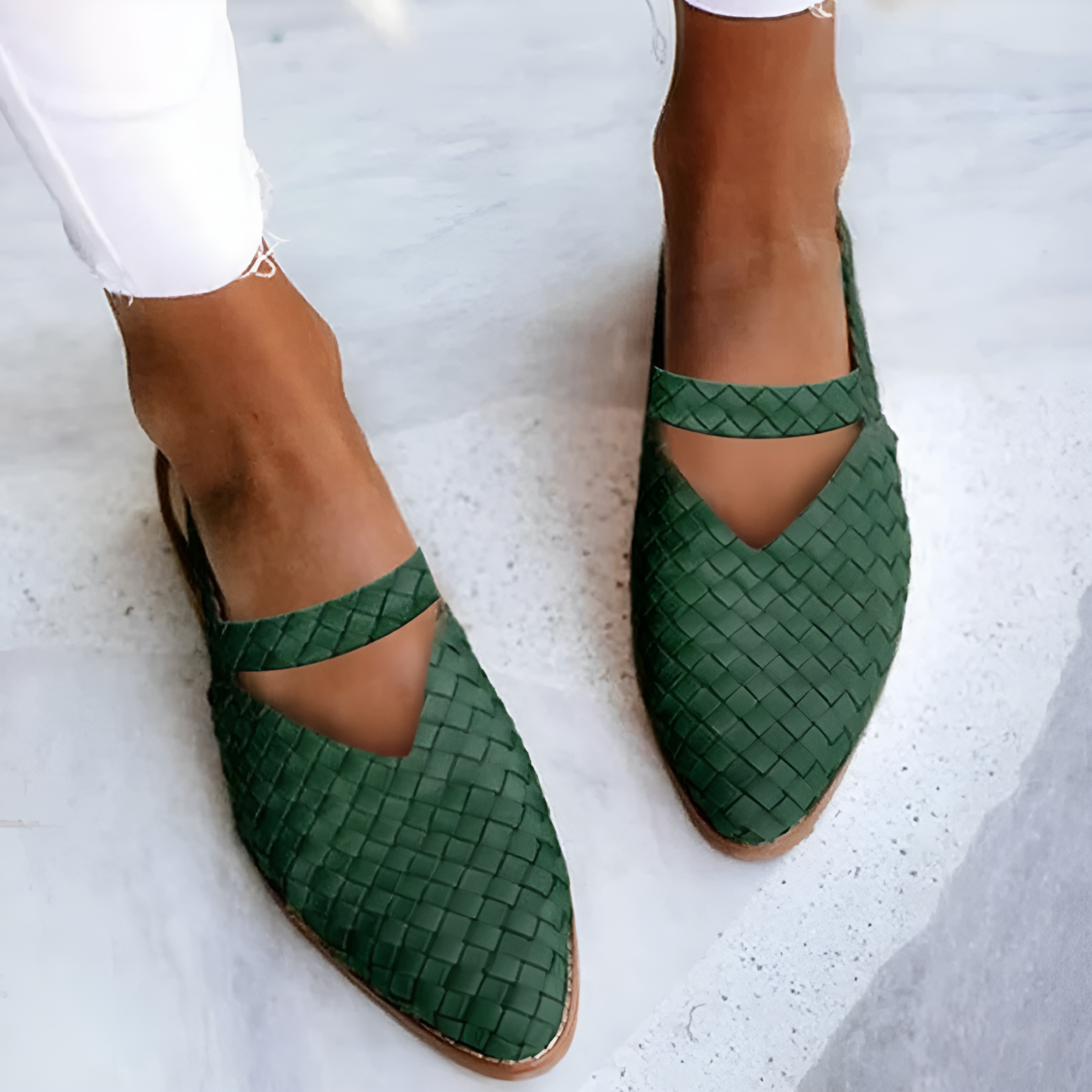 Women’s Woven Leather Flats