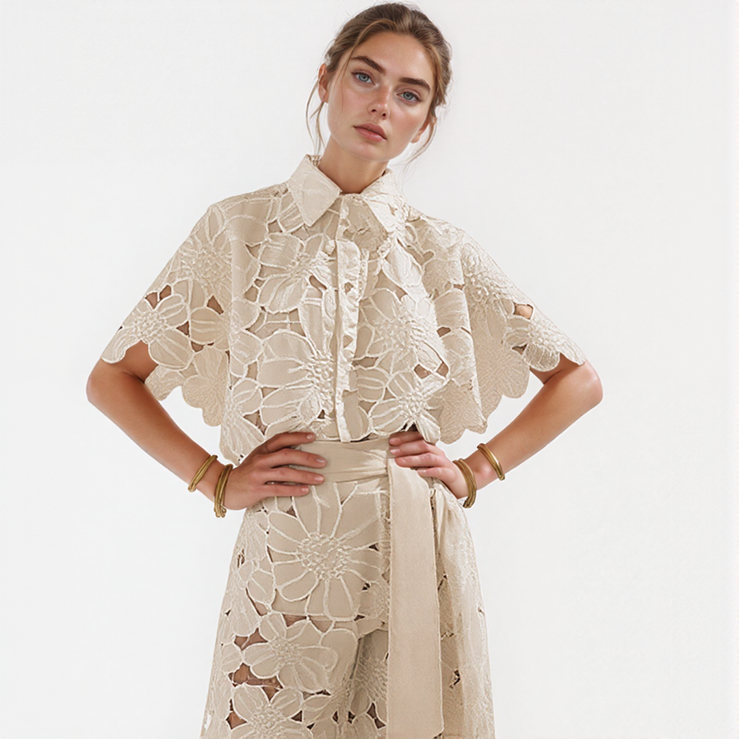 Elegant Two Piece Lace Set for Women