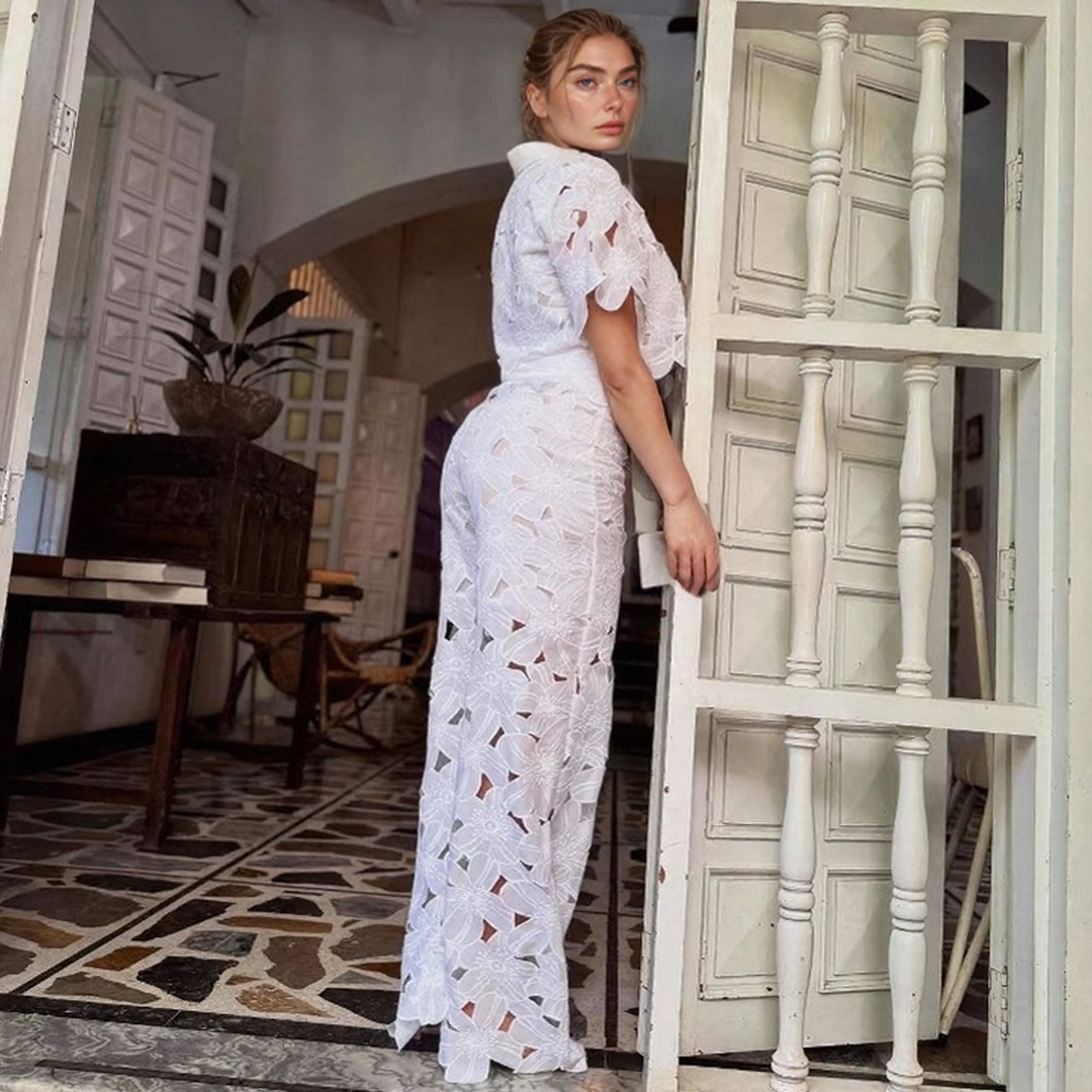 Elegant Two Piece Lace Set for Women