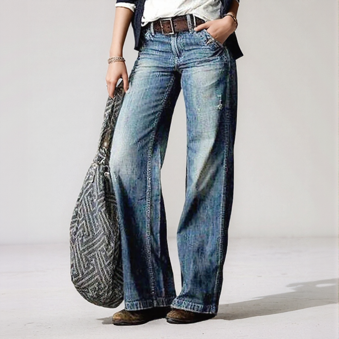 High Waisted Wide Leg Vintage Jeans for Women