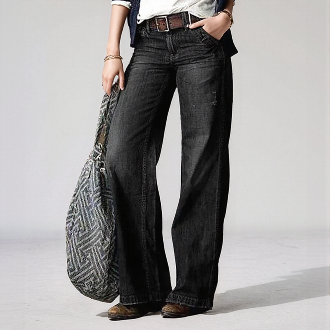 High Waisted Wide Leg Vintage Jeans for Women