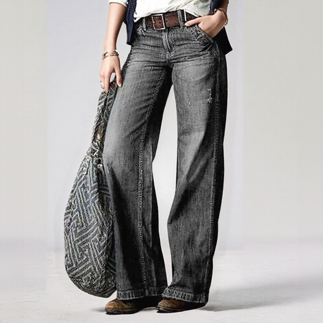 High Waisted Wide Leg Vintage Jeans for Women