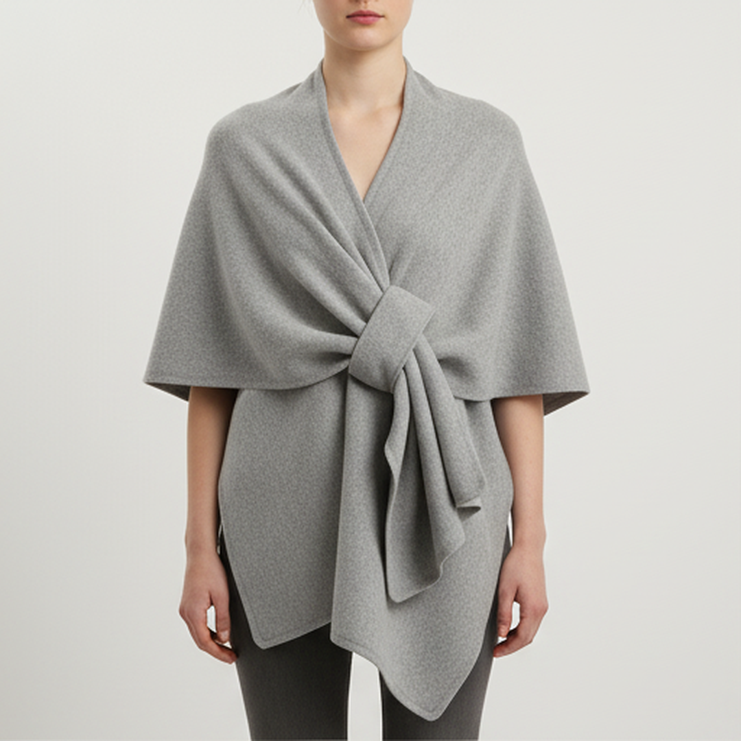 Elegant Wind-resistant Shawl Jacket for Women
