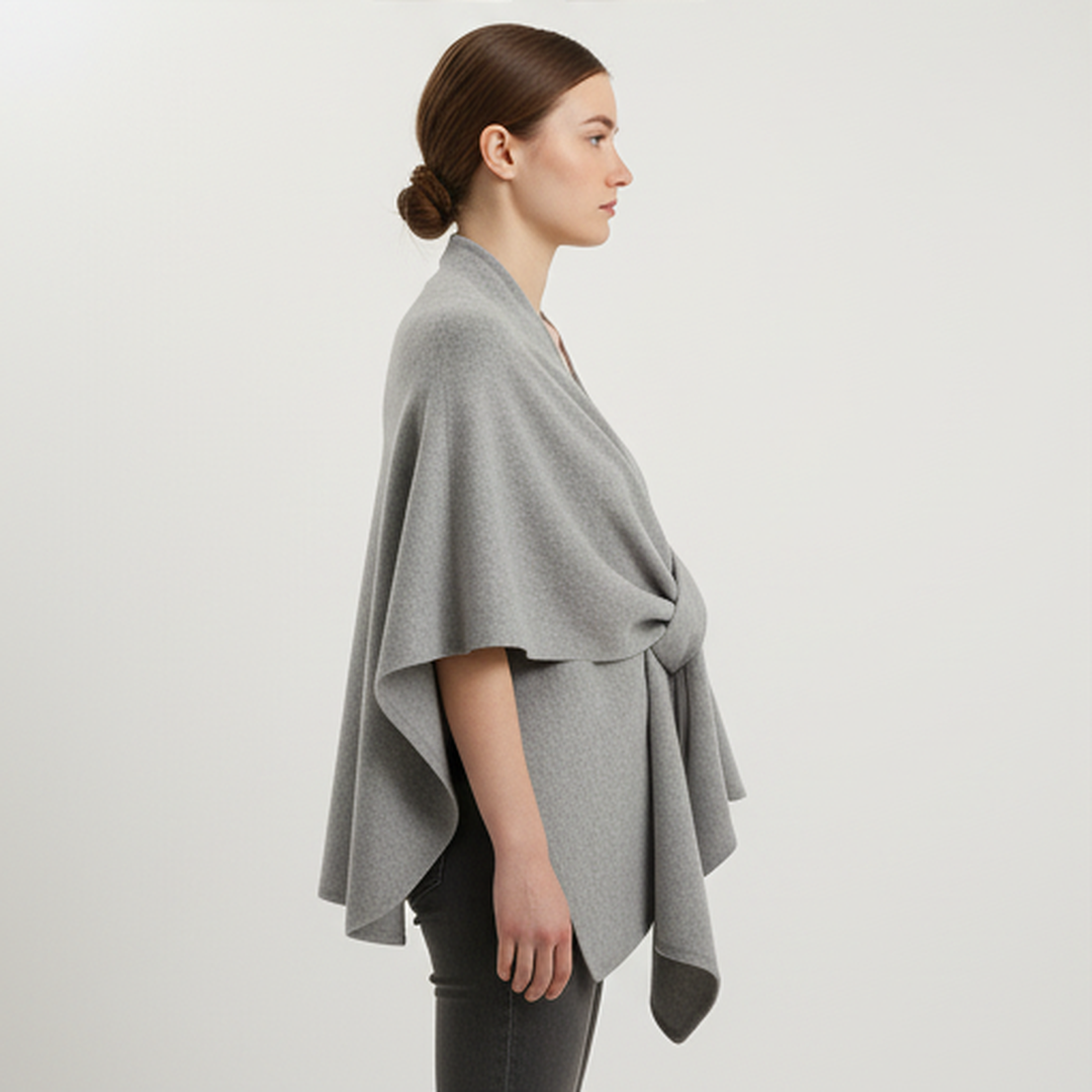 Elegant Wind-resistant Shawl Jacket for Women